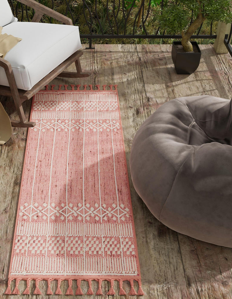 Sustainable Nomad Terrace Collection Area Rug - Reef Runner SOFT PINK lifestyle 62