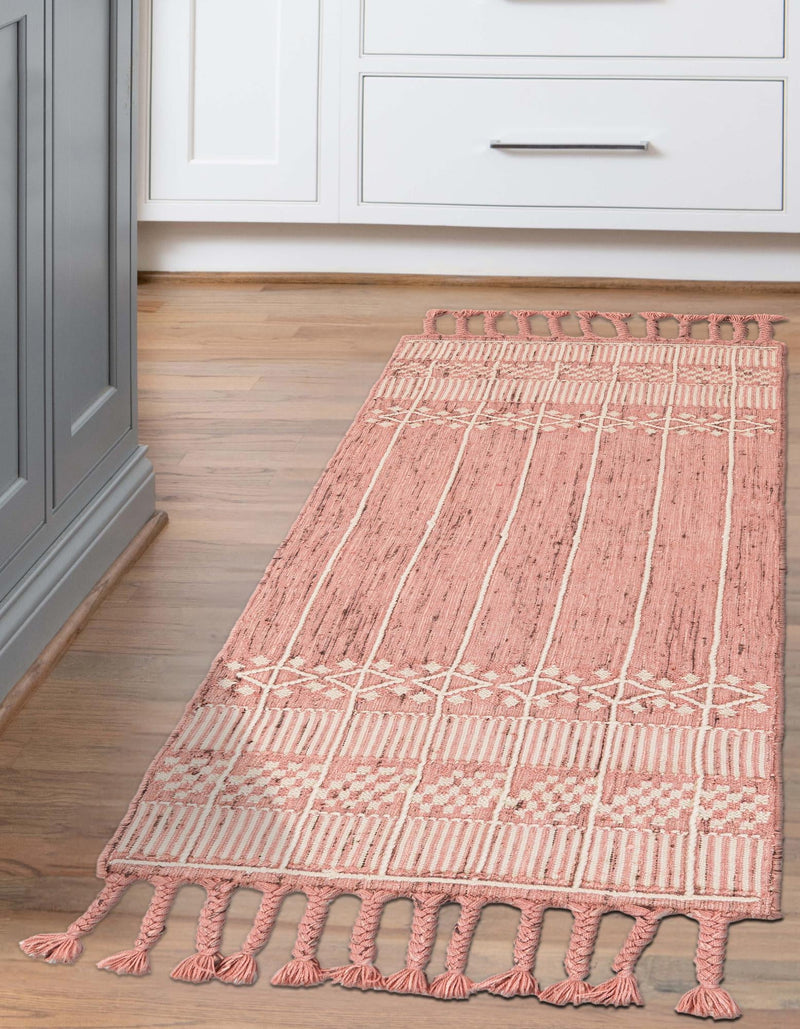 Sustainable Nomad Terrace Collection Area Rug - Reef Runner SOFT PINK lifestyle 64