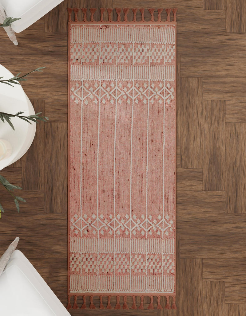 Sustainable Nomad Terrace Collection Area Rug - Reef Runner SOFT PINK lifestyle 68