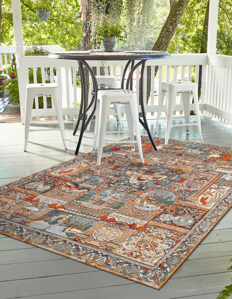 Patio Elegance Collection Area Rug - Oasis Rectangle Multi lifestyle 3