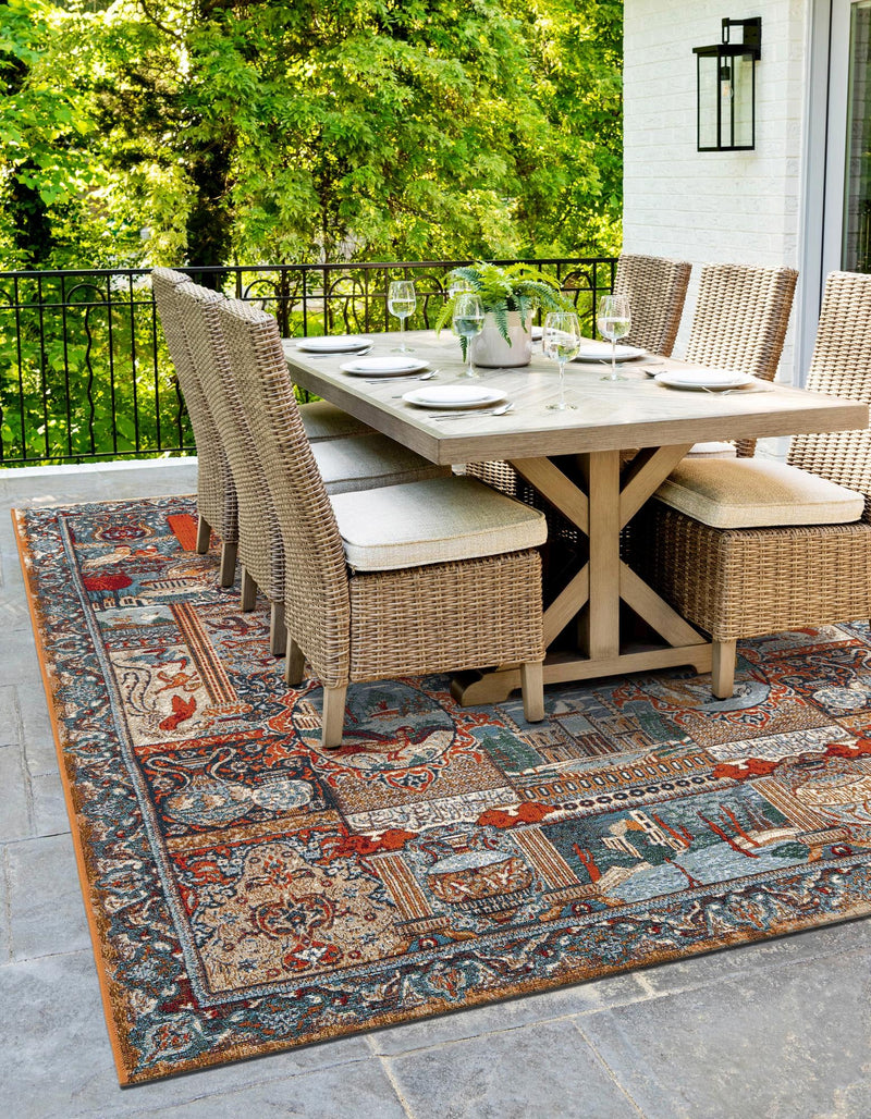 Patio Heritage Collection Area Rug - Oasis Rectangle Multi lifestyle 6