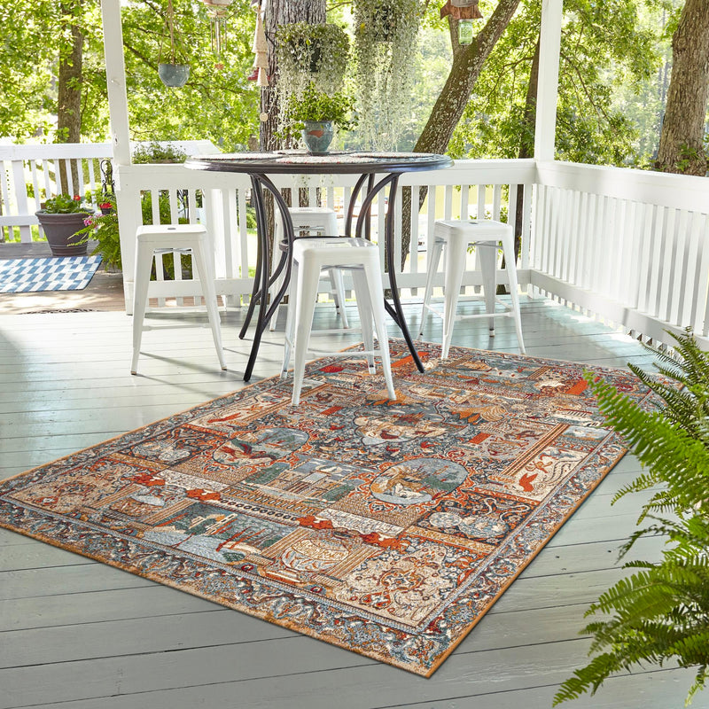 Patio Elegance Collection Area Rug - Oasis Rectangle Multi lifestyle 15