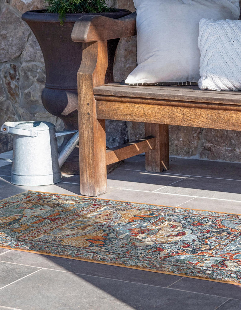 Patio Elegance Collection Area Rug - Oasis Runner Multi lifestyle 23