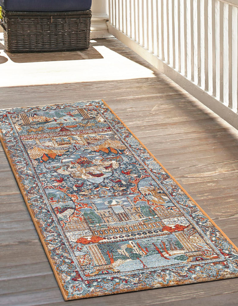 Patio Elegance Collection Area Rug - Oasis Runner Multi lifestyle 26