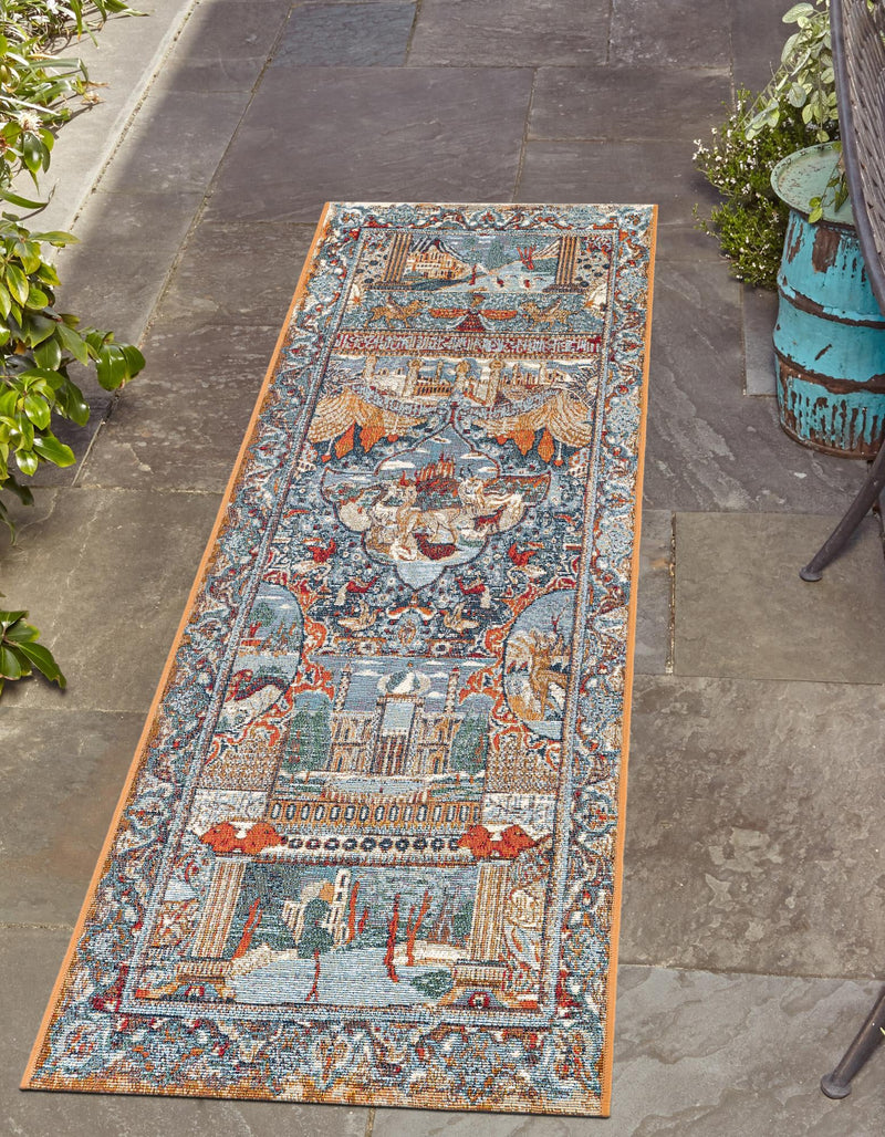 Patio Elegance Collection Area Rug - Oasis Runner Multi lifestyle 29