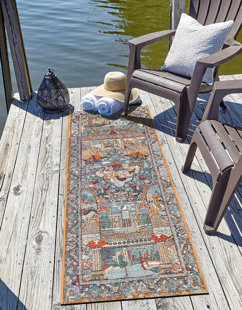 Patio Elegance Collection Area Rug - Oasis Runner Multi lifestyle 31