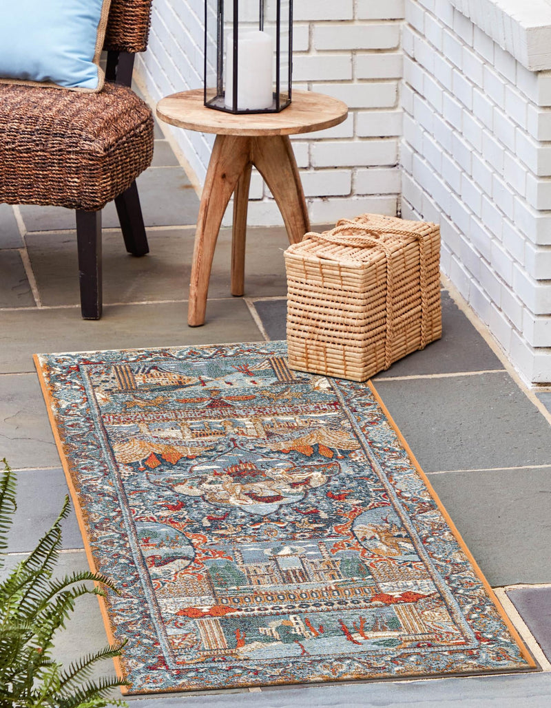 Patio Elegance Collection Area Rug - Oasis Runner Multi lifestyle 33