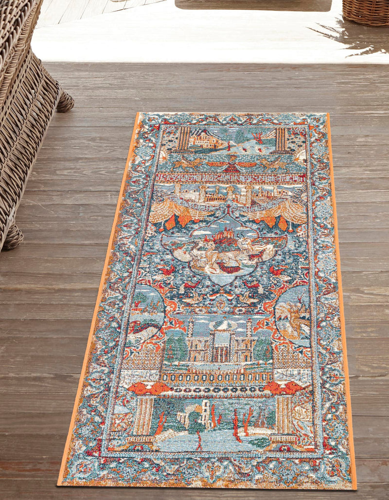Patio Elegance Collection Area Rug - Oasis Runner Multi lifestyle 35