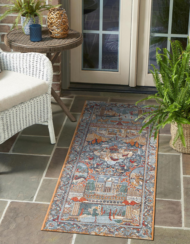 Patio Elegance Collection Area Rug - Oasis Runner Multi lifestyle 37