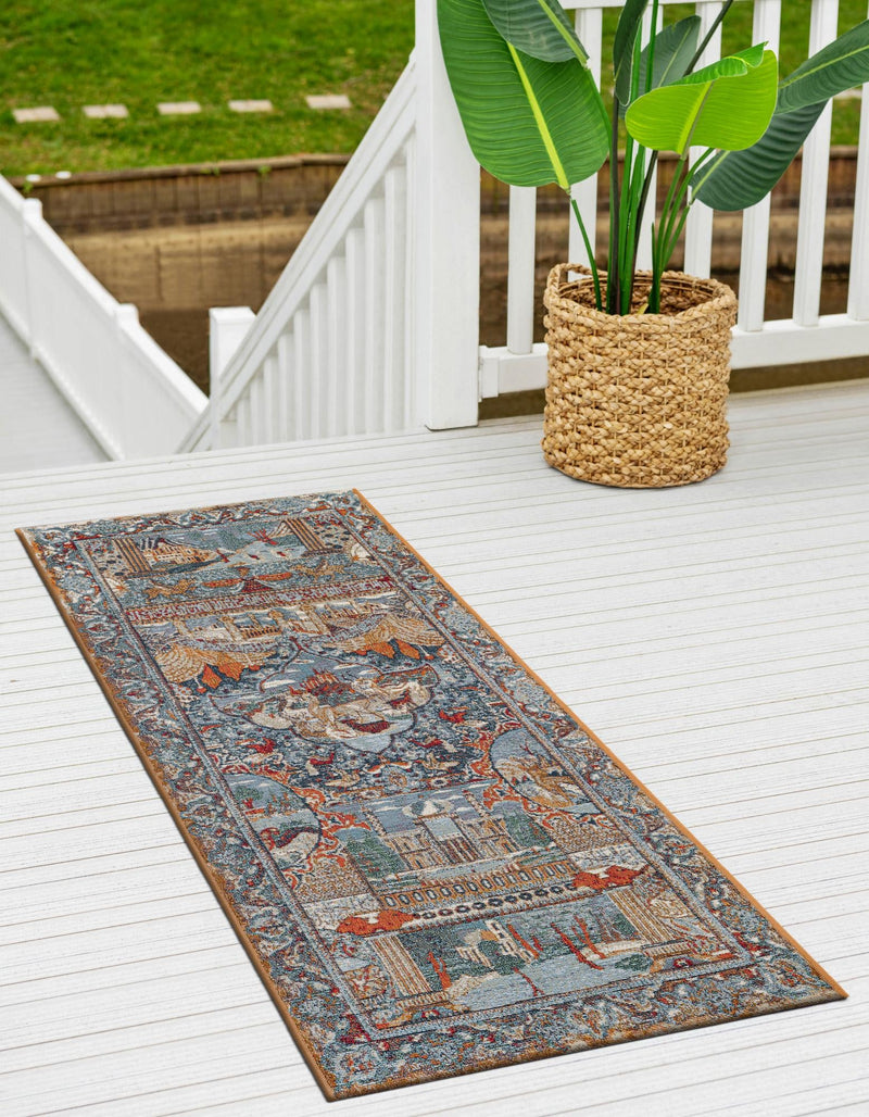 Patio Elegance Collection Area Rug - Oasis Runner Multi lifestyle 39