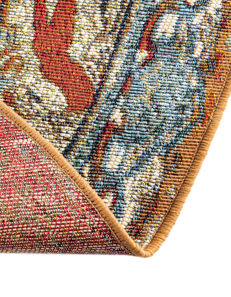 Patio Elegance Collection Area Rug - Oasis Round Multi lifestyle 54