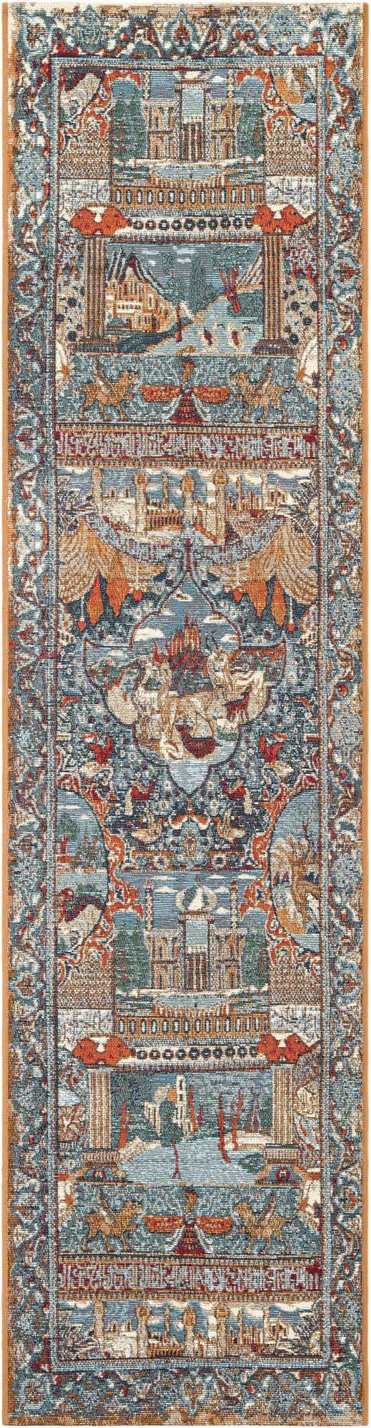 Patio Elegance Collection Area Rug - Oasis Runner Multi lifestyle 17