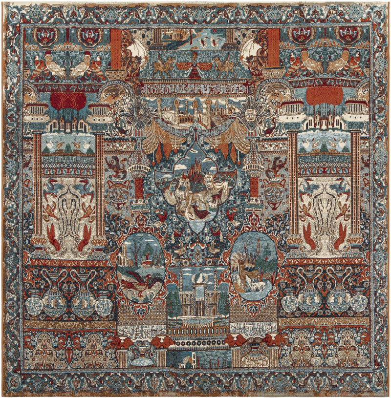 Patio Elegance Collection Area Rug - Oasis Square Multi lifestyle 18