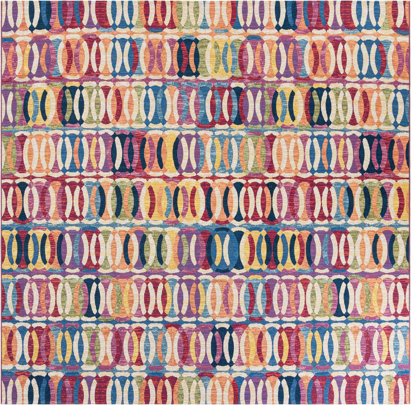 Urban Terrace Collection Area Rug - Boardwalk Square Multi lifestyle 22