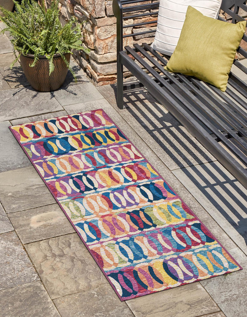 Urban Terrace Collection Area Rug - Boardwalk Runner Multi lifestyle 24