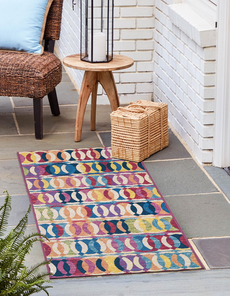 Urban Terrace Collection Area Rug - Boardwalk Runner Multi lifestyle 30