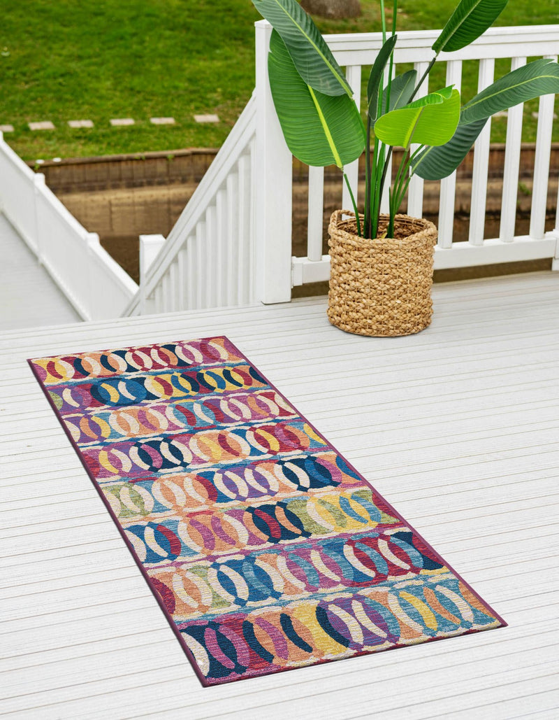 Urban Terrace Collection Area Rug - Boardwalk Runner Multi lifestyle 36