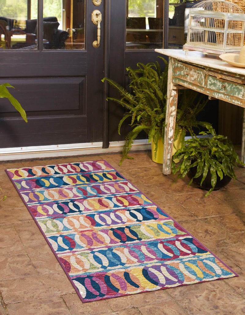 Urban Terrace Collection Area Rug - Boardwalk Runner Multi lifestyle 45