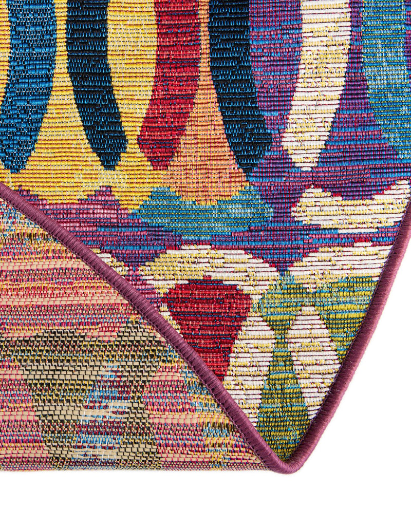 Urban Terrace Collection Area Rug - Boardwalk Round Multi lifestyle 65
