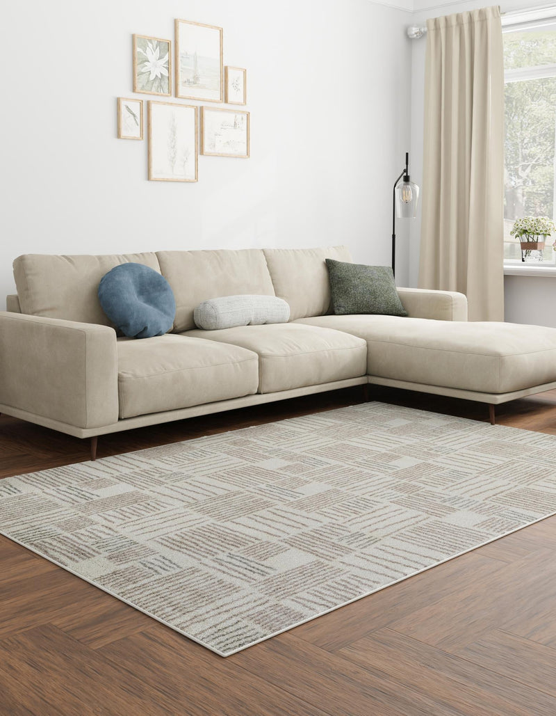 Charleston Elegance Collection Area Rug - Palmetto Rectangle Ivory lifestyle 2