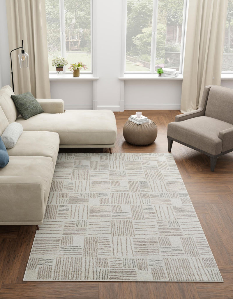 Charleston Elegance Collection Area Rug - Palmetto Rectangle Ivory lifestyle 3