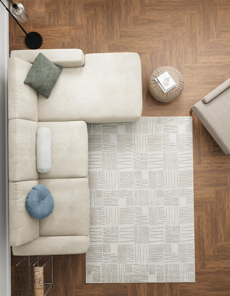 Charleston Elegance Collection Area Rug - Palmetto Rectangle Ivory lifestyle 4