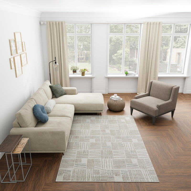 Charleston Elegance Collection Area Rug - Palmetto Rectangle Ivory lifestyle 17