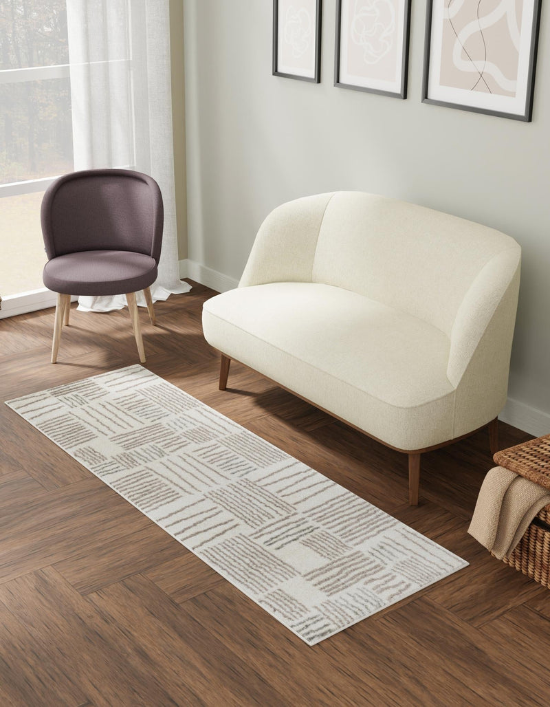 Charleston Elegance Collection Area Rug - Palmetto Runner Ivory lifestyle 0