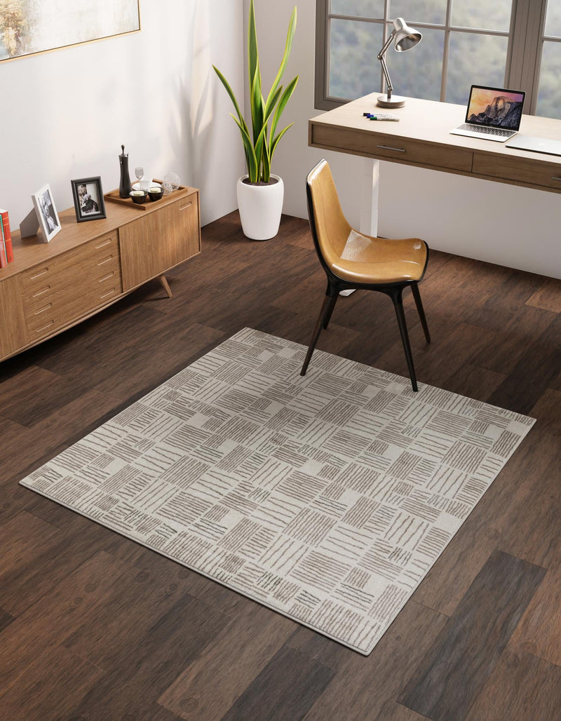 Charleston Elegance Collection Area Rug - Palmetto Square Ivory lifestyle 67