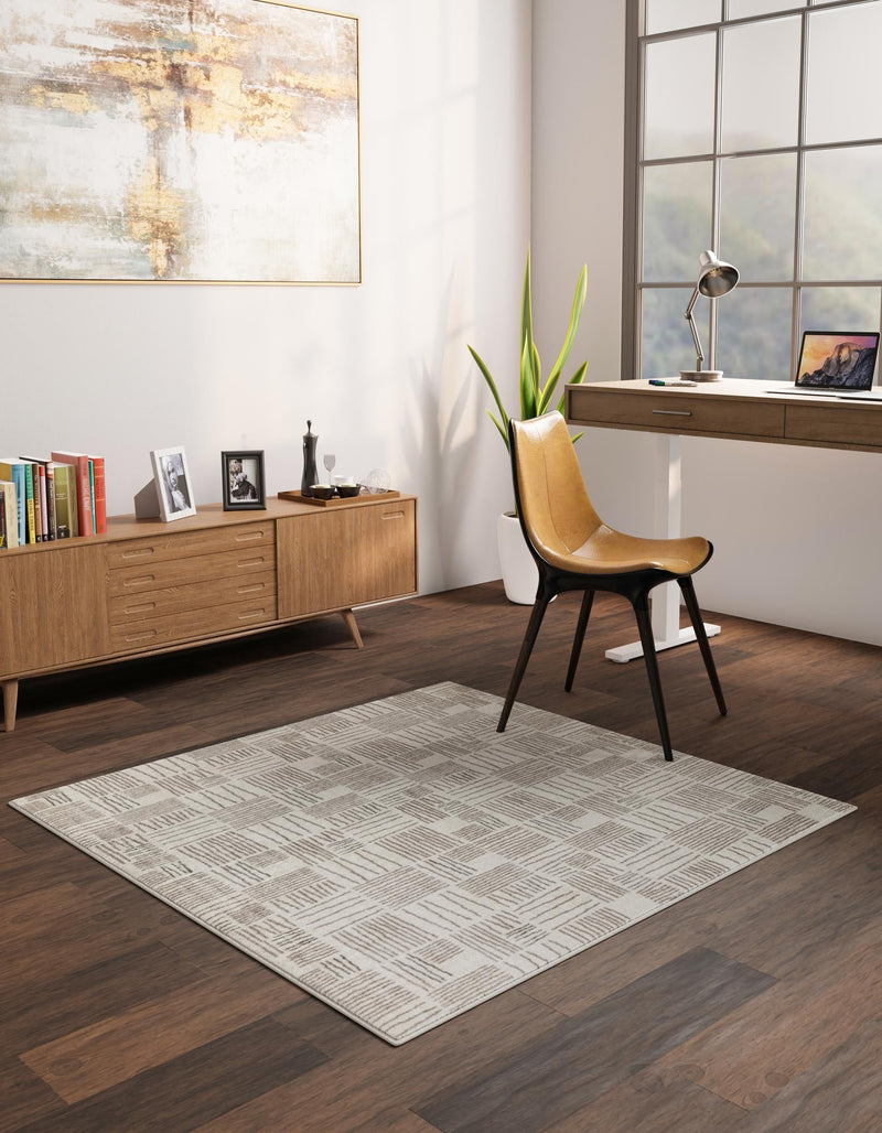 Charleston Elegance Collection Area Rug - Palmetto Square Ivory lifestyle 79