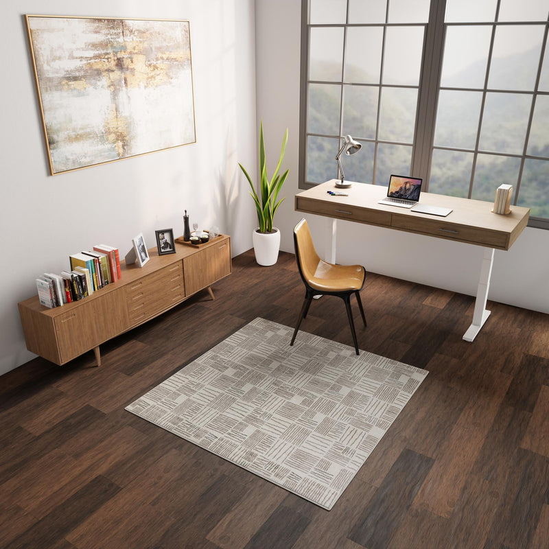 Charleston Elegance Collection Area Rug - Palmetto Square Ivory lifestyle 165