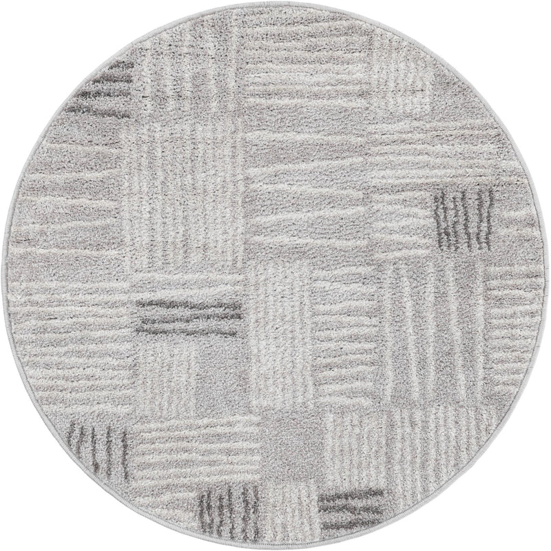 Charleston Elegance Collection Area Rug - Palmetto Round Gray Main