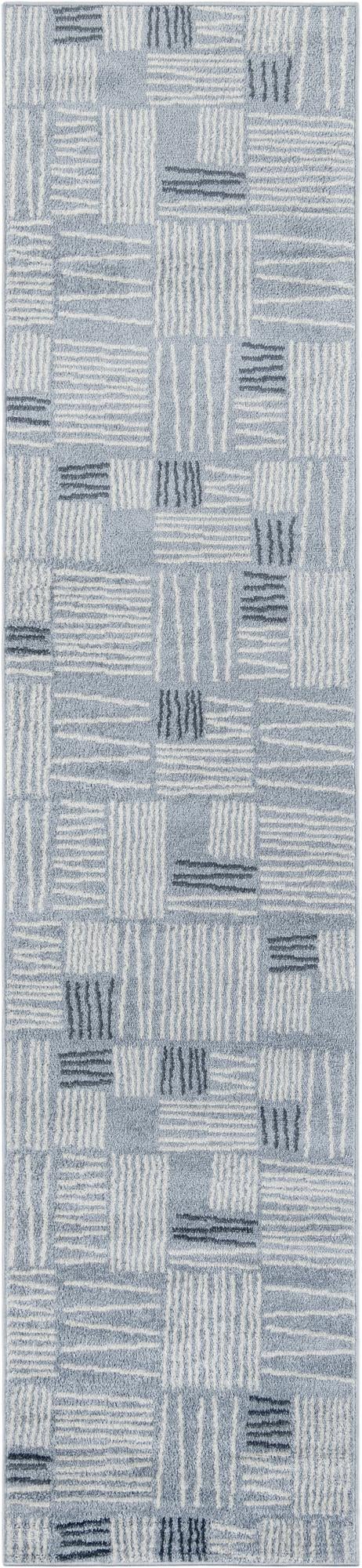 Charleston Elegance Collection Area Rug - Palmetto Runner Light Blue Main