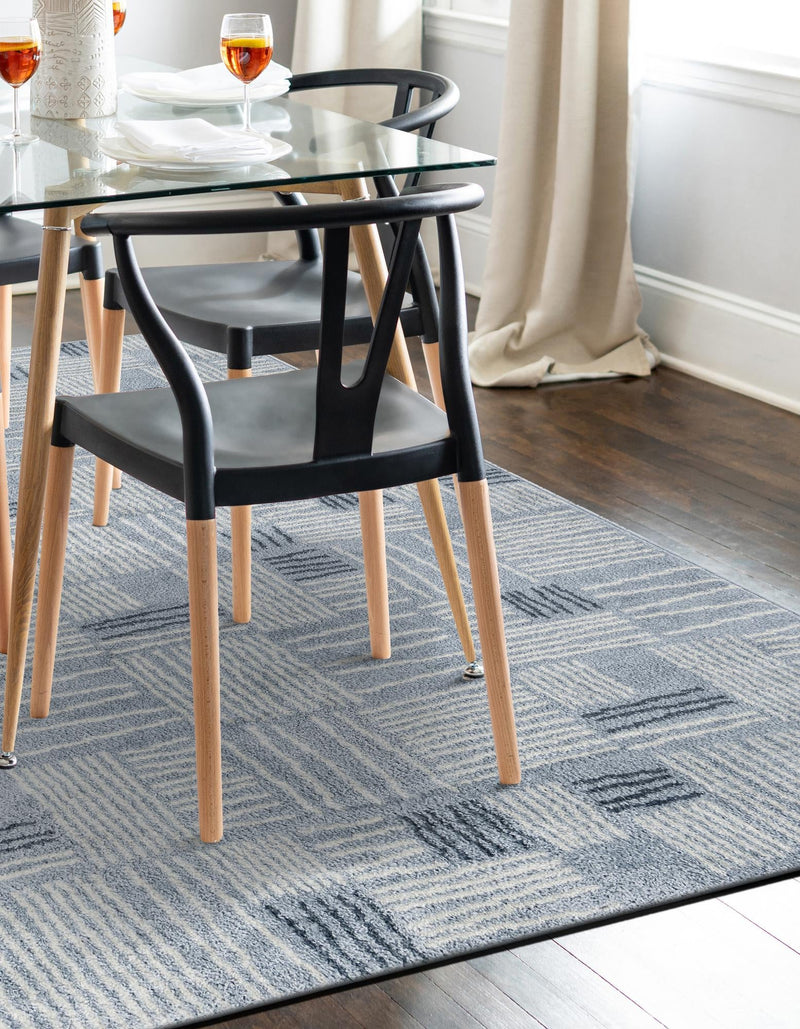 Charleston Elegance Collection Area Rug - Palmetto Rectangle Light Blue lifestyle 11