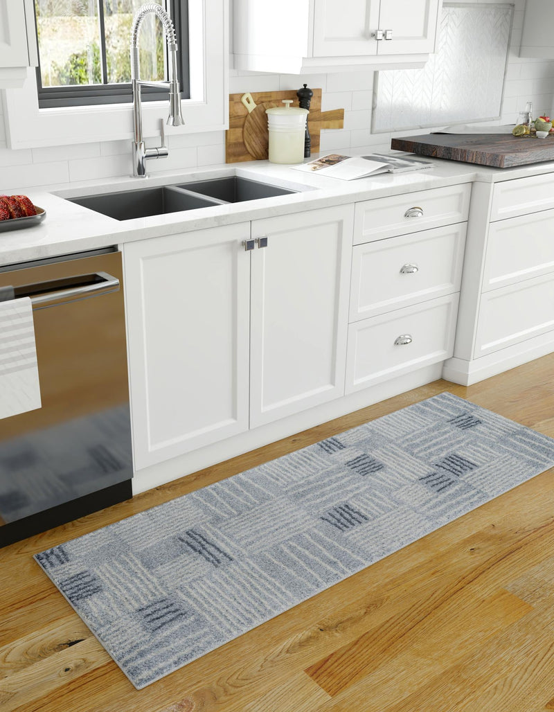 Charleston Elegance Collection Area Rug - Palmetto Runner Light Blue lifestyle 2