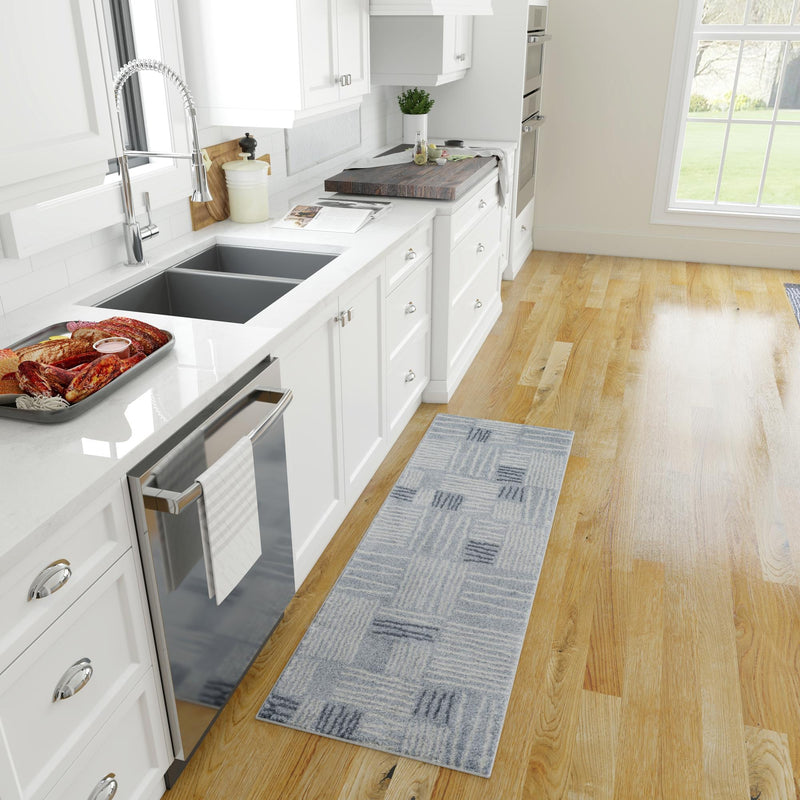 Charleston Elegance Collection Area Rug - Palmetto Runner Light Blue lifestyle 15