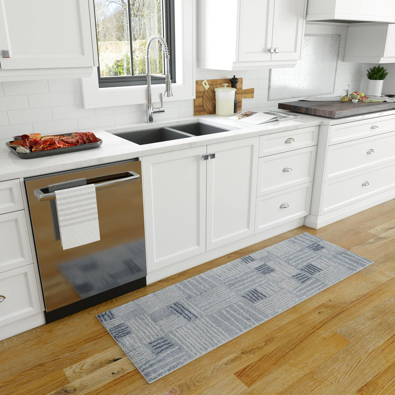 Charleston Elegance Collection Area Rug - Palmetto Runner Light Blue lifestyle 16