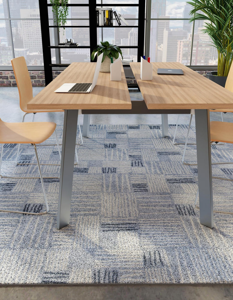 Charleston Elegance Collection Area Rug - Palmetto Square Light Blue lifestyle 102