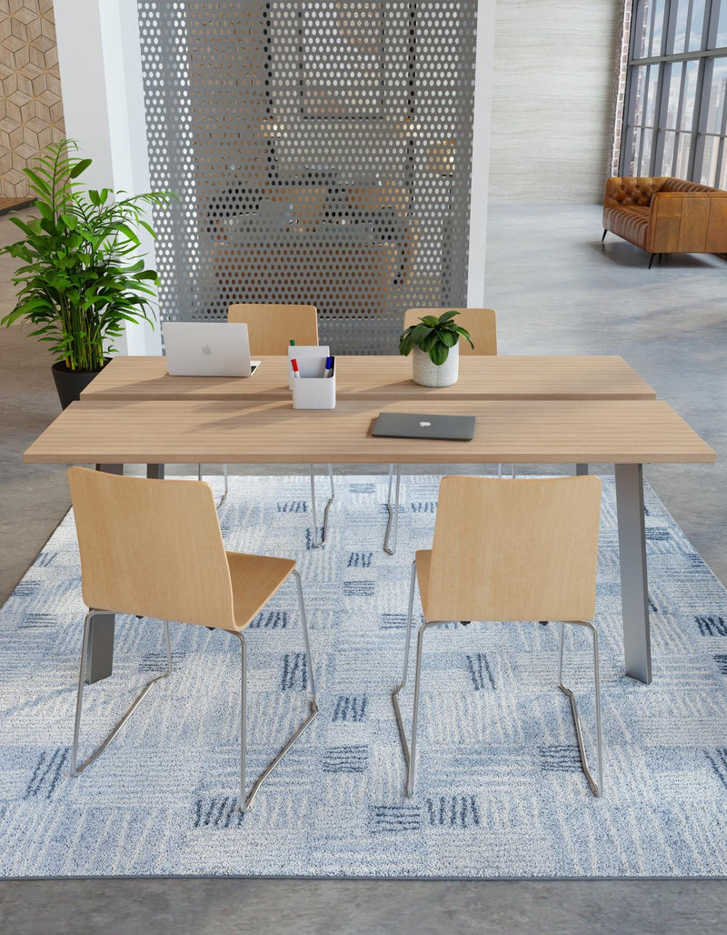 Charleston Elegance Collection Area Rug - Palmetto Square Light Blue lifestyle 103