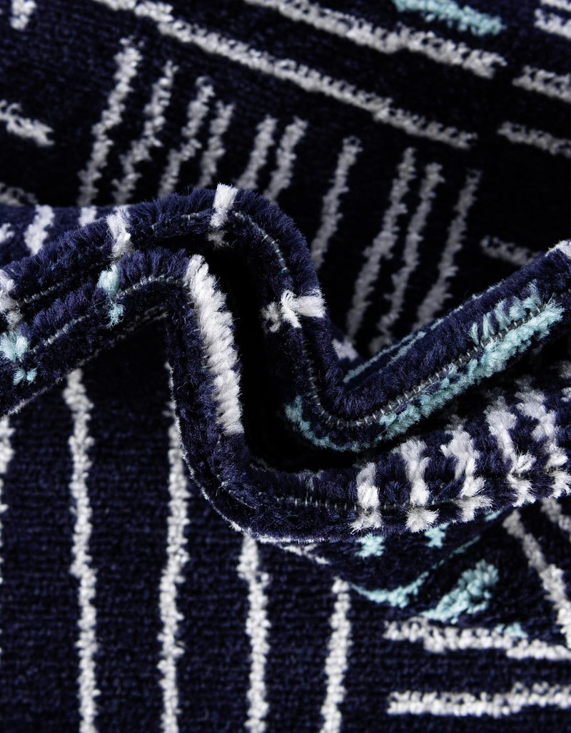 Charleston Elegance Collection Area Rug - Palmetto Runner Navy Blue lifestyle 8