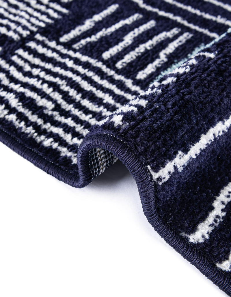 Charleston Elegance Collection Area Rug - Palmetto Runner Navy Blue lifestyle 10