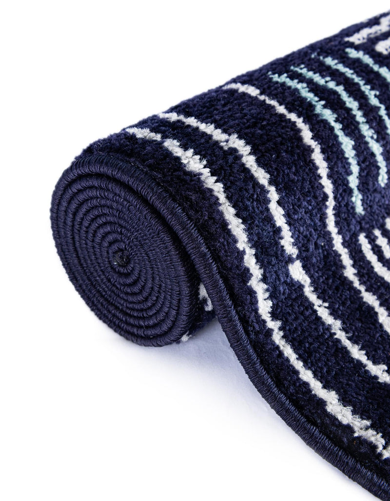 Charleston Elegance Collection Area Rug - Palmetto Runner Navy Blue lifestyle 12