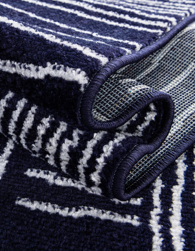 Charleston Elegance Collection Area Rug - Palmetto Runner Navy Blue lifestyle 13