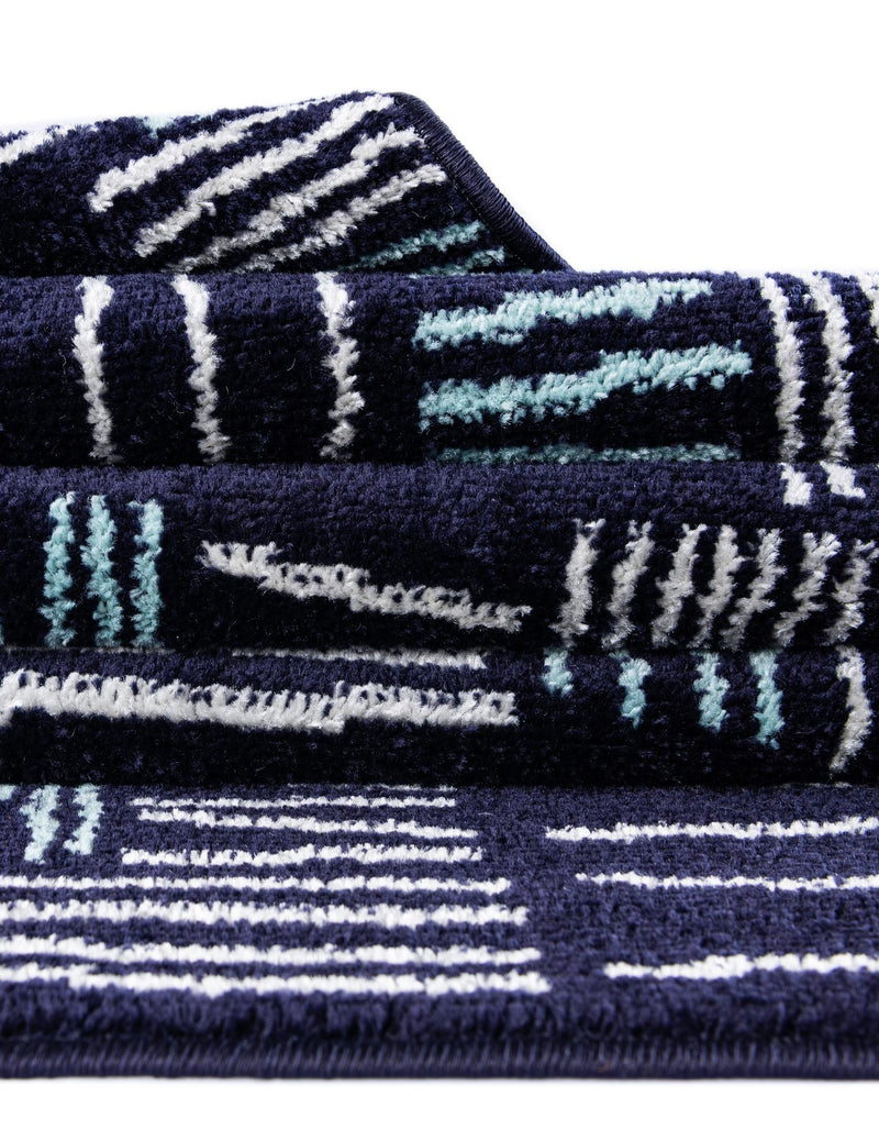 Charleston Elegance Collection Area Rug - Palmetto Runner Navy Blue lifestyle 14