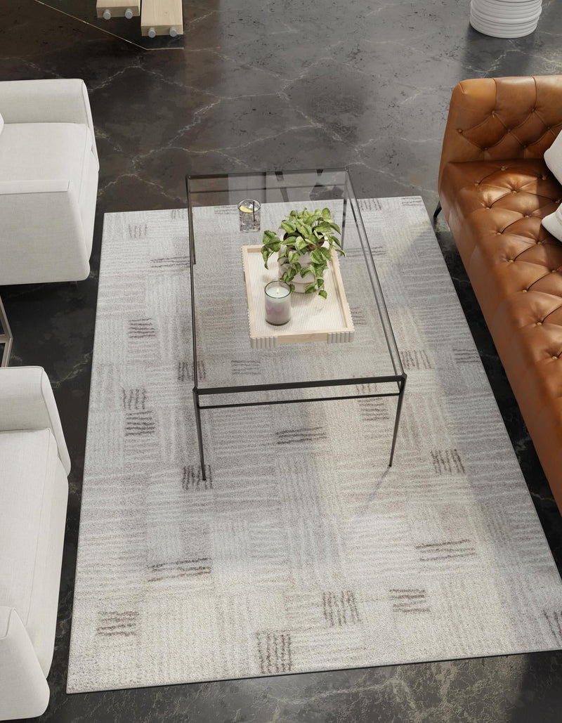 Charleston Elegance Collection Area Rug - Palmetto Rectangle Gray lifestyle 0