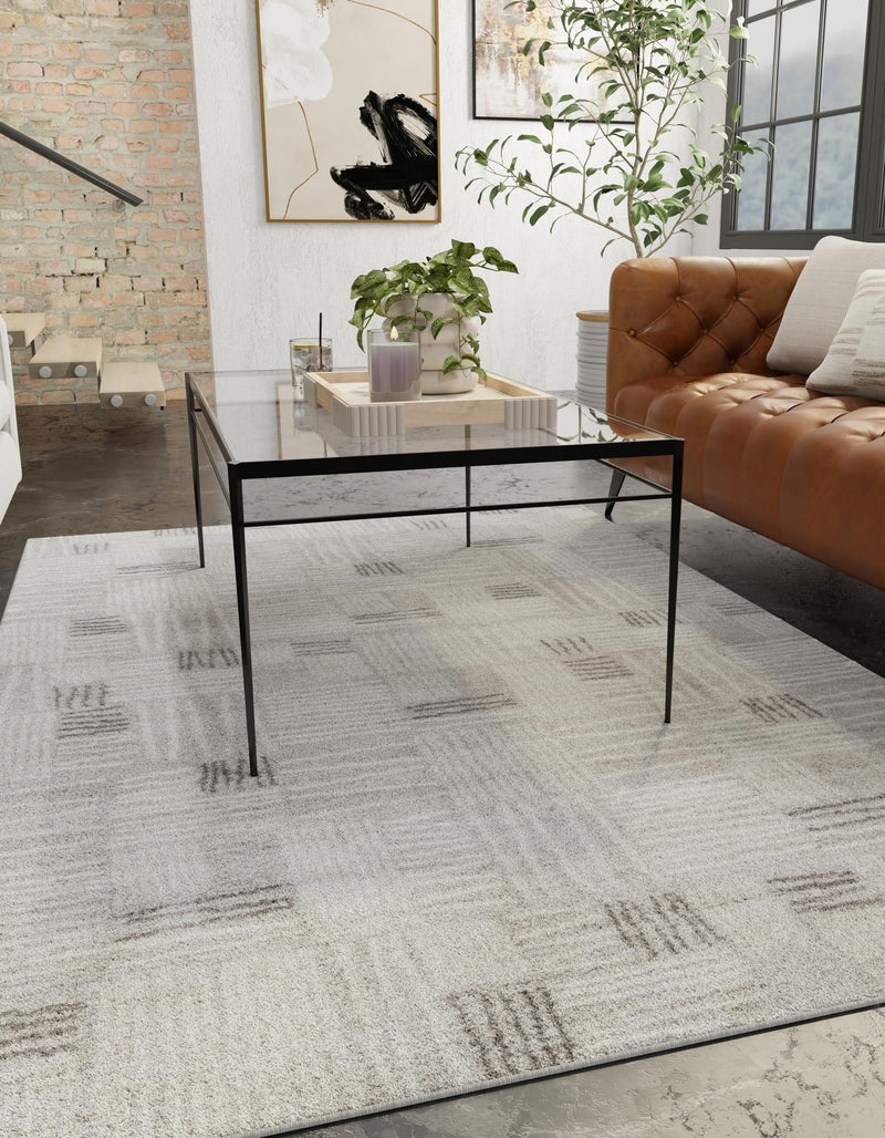 Charleston Elegance Collection Area Rug - Palmetto Rectangle Gray lifestyle 2