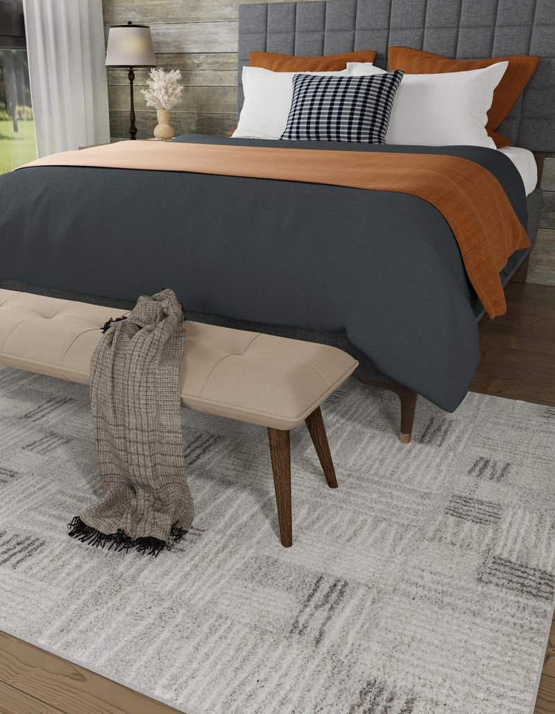 Charleston Elegance Collection Area Rug - Palmetto Rectangle Gray lifestyle 3