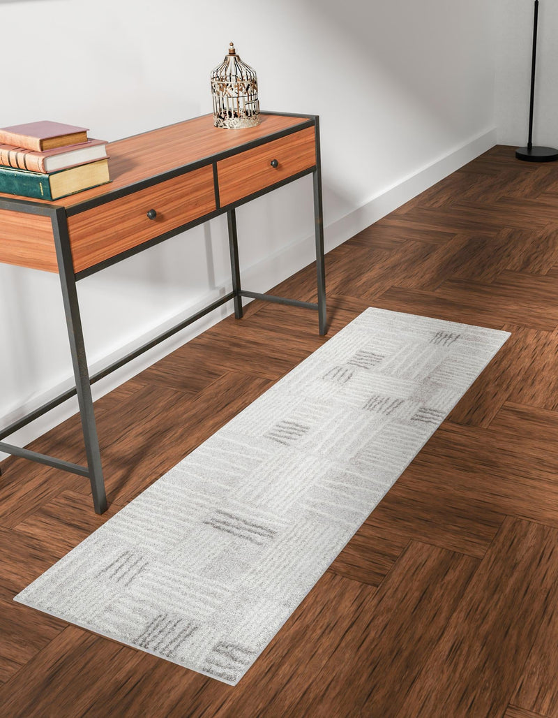 Charleston Elegance Collection Area Rug - Palmetto Runner Gray lifestyle 68