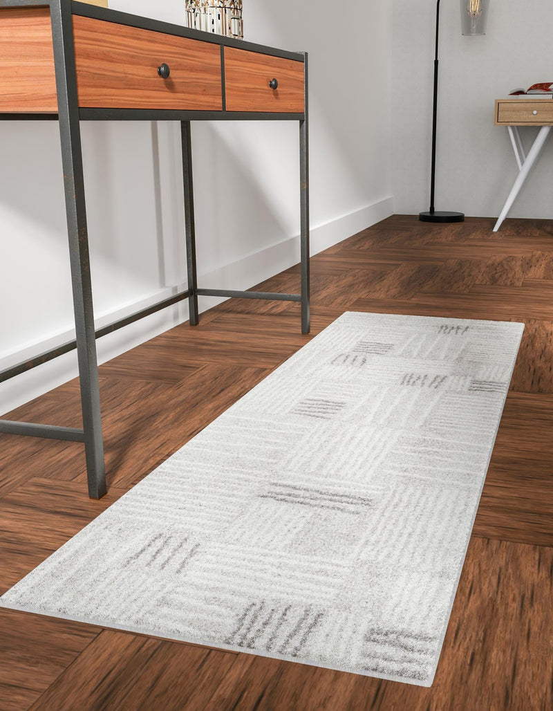 Charleston Elegance Collection Area Rug - Palmetto Runner Gray lifestyle 80