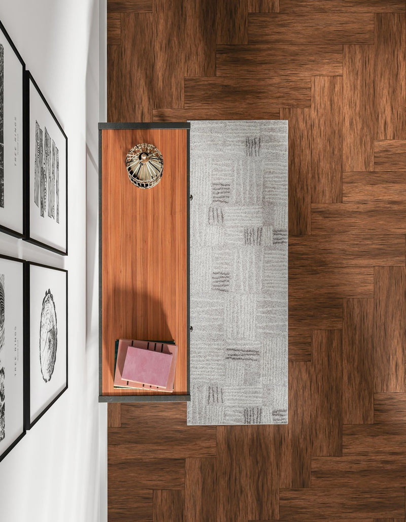 Charleston Elegance Collection Area Rug - Palmetto Runner Gray lifestyle 155